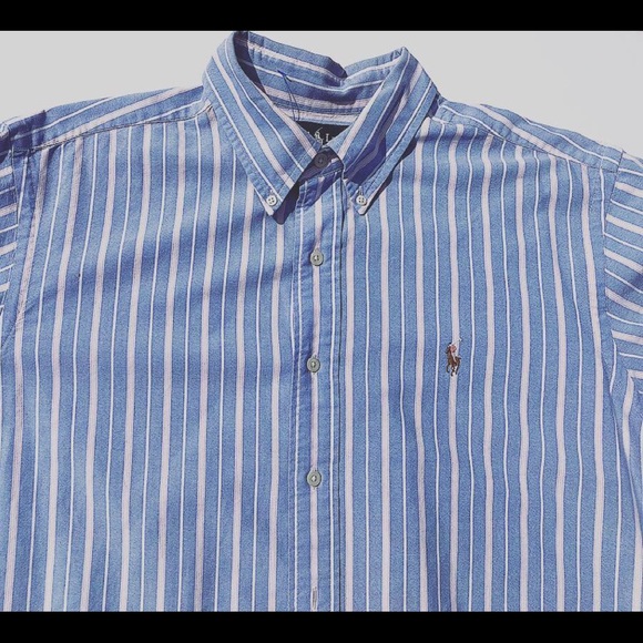 Polo by Ralph Lauren shirt pink and blue stripes - Picture 3 of 3